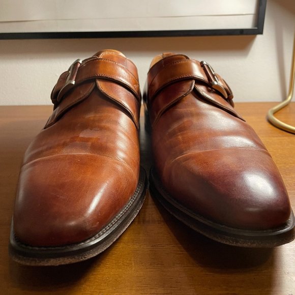 Magnanni Men's Manning monk strap dress shoes (cognac color/size 11 US) - Picture 6 of 16